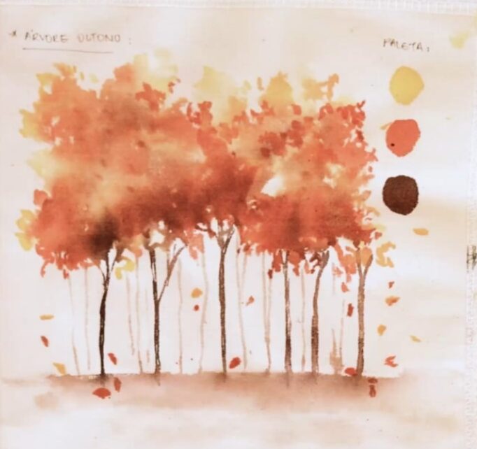 Módulo Árvores 4 ipe aquarela