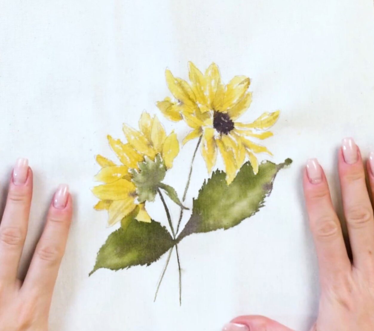 girassol aquarela