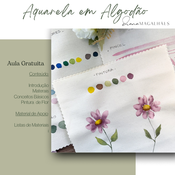 Começar 3 pintura flor aquarela