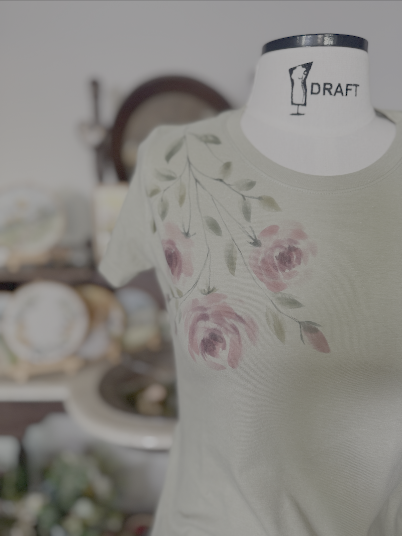 aquarela em roupa de malha