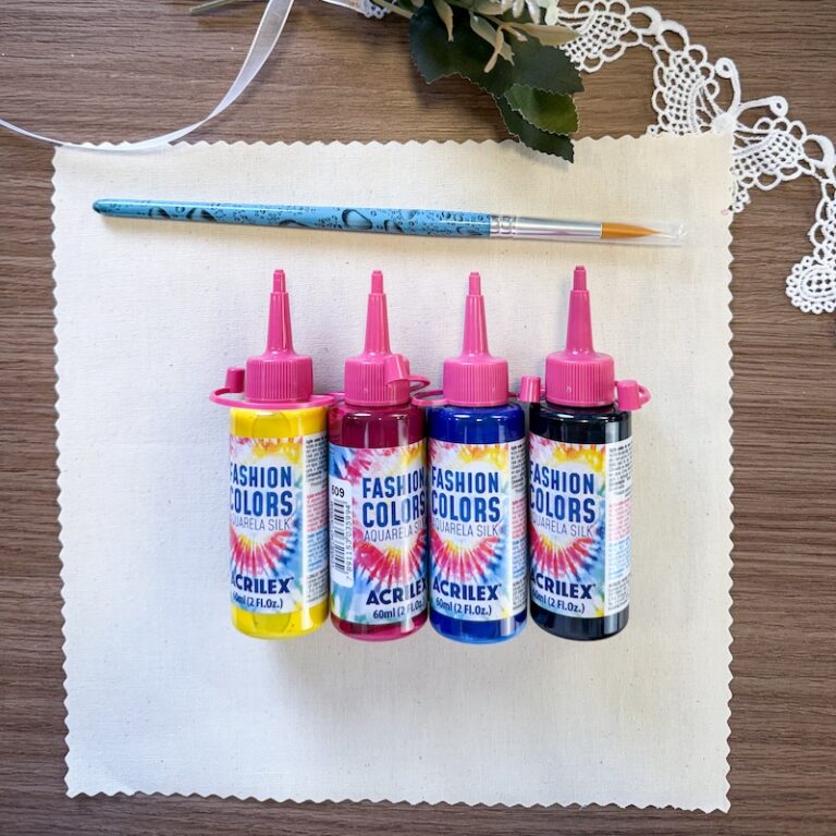 materiais aquarela em tecido