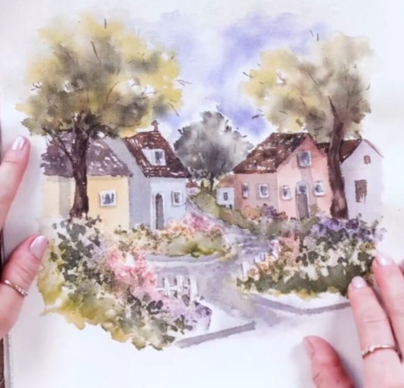 casas aquarela