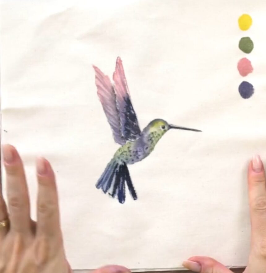 beija-flor aquarela