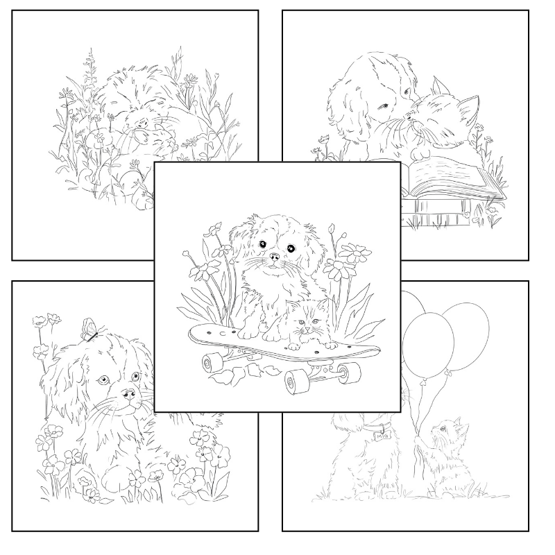 Videoaula Pets 5 riscos aquarela